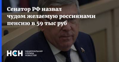 Сенатор РФ назвал чудом желаемую россиянами пенсию в 59 тыс руб