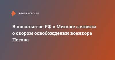 В посольстве РФ в Минске заявили о скором освобождении военкора Пегова
