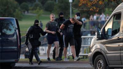 В центре Минска задержаны несколько десятков человек