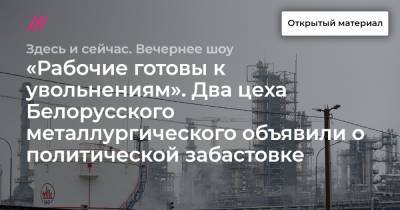 «Рабочие готовы к увольнениям». Два цеха Белорусского металлургического завода объявили о политической забастовке