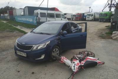 В Челябинске мотоциклист пострадал при столкновении с автомобилем