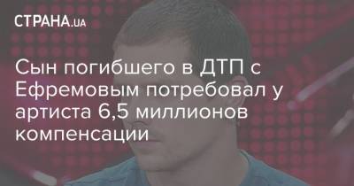 Сын погибшего в ДТП с Ефремовым потребовал у артиста 6,5 миллионов компенсации