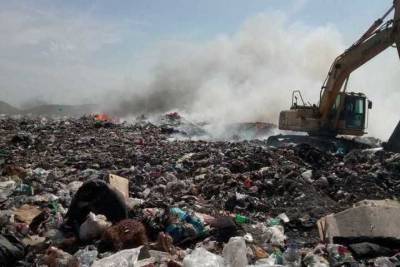 Пожар на свалке отходов в Новороссийске потушен