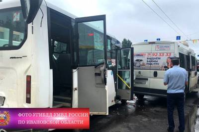 Сразу три пассажирских автобуса столкнулись сегодня, 11 августа, в Иванове