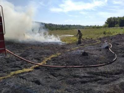 Ветер стал причиной распространения пожара в Липецкой области