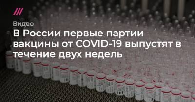 В России первые партии вакцины от COVID-19 выпустят в течение двух недель