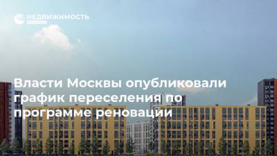 Власти Москвы опубликовали график переселения по программе реновации