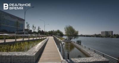 Пешеходный мост через озеро Кабан откроется в сентябре