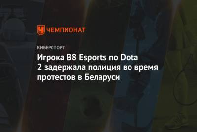 Игрока B8 Esports по Dota 2 задержала полиция во время протестов в Беларуси