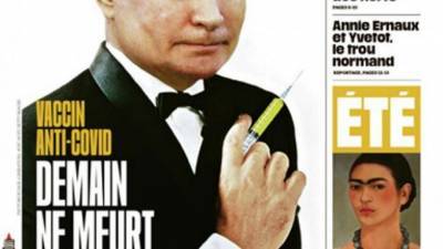 Французская газета поместила на обложку Путина в образе Бонда