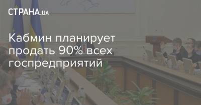 Кабмин планирует продать 90% всех госпредприятий - strana.ua