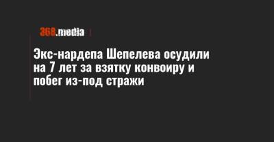 Экс-нардепа Шепелева осудили на 7 лет за взятку конвоиру и побег из-под стражи