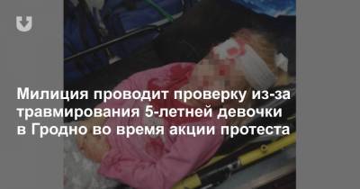 Милиция проводит проверку из-за травмирования 5-летней девочки в Гродно во время акции протеста