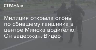 Милиция открыла огонь по сбившему гаишника в центре Минска водителю. Он задержан. Видео