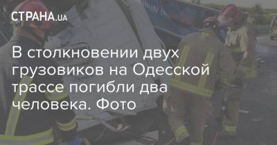 В столкновении двух грузовиков на Одесской трассе погибли два человека. Фото
