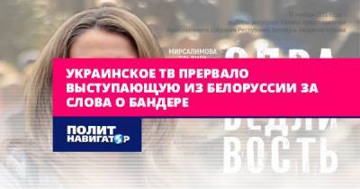 Украинское ТВ прервало выступающую из Белоруссии за слова о...