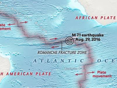 На дне Атлантического океана обнаружили землетрясение-бумеранг