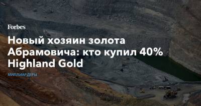 Новый хозяин золота Абрамовича: кто купил 40% Highland Gold