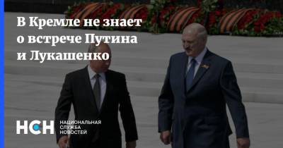В Кремле не знает о встрече Путина и Лукашенко
