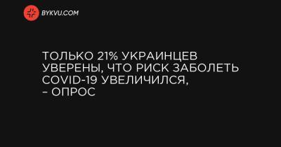 Только 21% украинцев уверены, что риск заболеть COVID-19 увеличился, – опрос