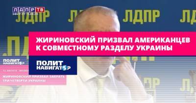Жириновский призвал американцев к совместному разделу Украины