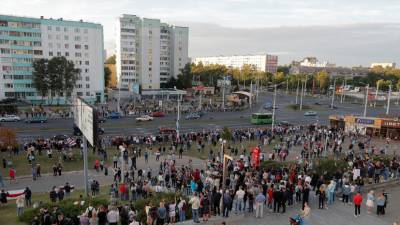 В Минске на акцию протеста вышли работники железной дороги