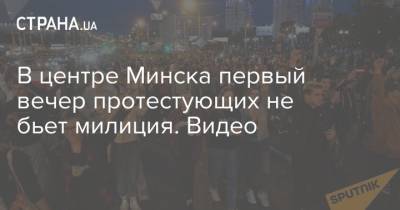 В центре Минска первый вечер протестующих не бьет милиция. Видео