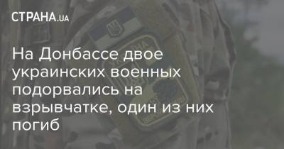 На Донбассе двое украинских военных подорвались на взрывчатке, один из них погиб
