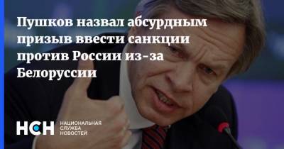 Пушков назвал абсурдным призыв ввести санкции против России из-за Белоруссии