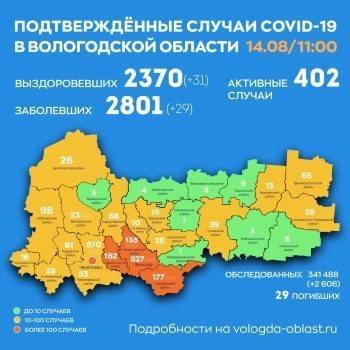 В Череповце зафиксировано 16 новых случаев коронавируса