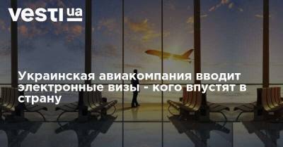 Украинская авиакомпания вводит электронные визы - кого впустят в страну