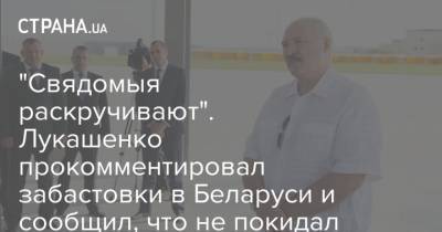 "Свядомыя раскручивают". Лукашенко прокомментировал забастовки в Беларуси и сообщил, что не покидал страну