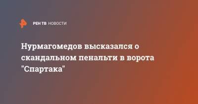 Нурмагомедов высказался о скандальном пенальти в ворота "Спартака"