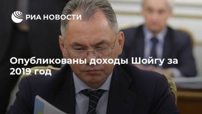 Опубликованы доходы Шойгу за 2019 год