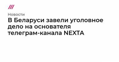 В Беларуси завели уголовное дело на основателя телеграм-канала NEXTA