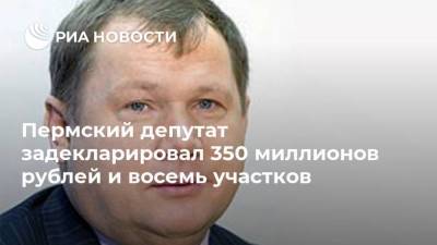 Пермский депутат задекларировал 350 миллионов рублей и восемь участков