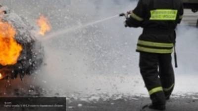Пламя охватило пассажирский автобус под Москвой