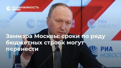 Заммэра Москвы: сроки по ряду бюджетных строек могут перенести