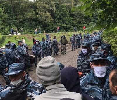 Сотрудники ЧОП напали на лагерь экоактивистов, защищающих гору Куштау