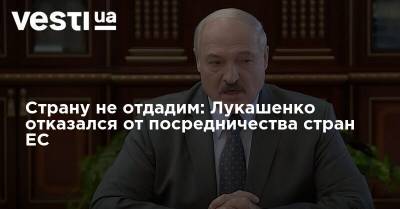 Страну не отдадим: Лукашенко отказался от посредничества стран ЕС