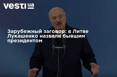 Зарубежный заговор: в Литве Лукашенко назвали бывшим президентом
