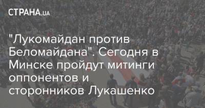 "Лукомайдан против Беломайдана". Сегодня в Минске пройдут митинги оппонентов и сторонников Лукашенко