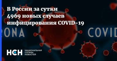 В России за сутки 4969 новых случаев инфицирования COVID-19