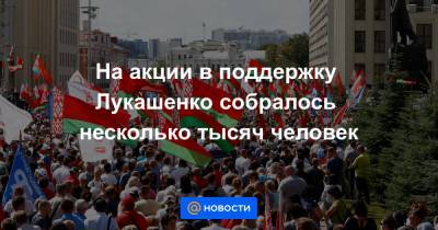 На акции в поддержку Лукашенко собралось несколько тысяч человек