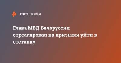Глава МВД Белоруссии отреагировал на призывы уйти в отставку