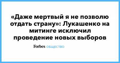 «Даже мертвый я не позволю отдать страну»: Лукашенко на митинге исключил проведение новых выборов