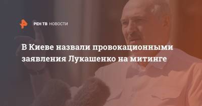 В Киеве назвали провокационными заявления Лукашенко на митинге