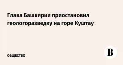Глава Башкирии приостановил геологоразведку на горе Куштау
