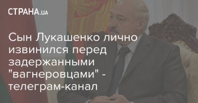 Сын Лукашенко лично извинился перед задержанными "вагнеровцами" - телеграм-канал