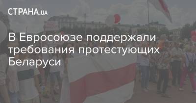 В Евросоюзе поддержали требования протестующих Беларуси